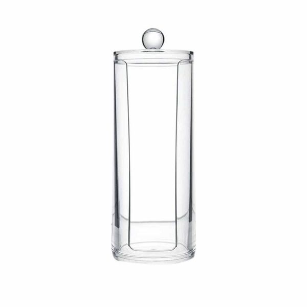 

storage boxes & bins facial makeup container cotton pads round dispenser with lid clear acrylic