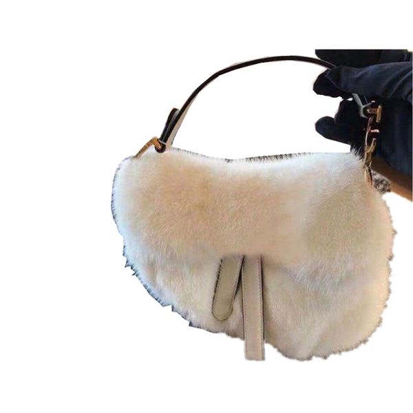 

mink hair saddle bag fairy super fire white handbag hairy pistol