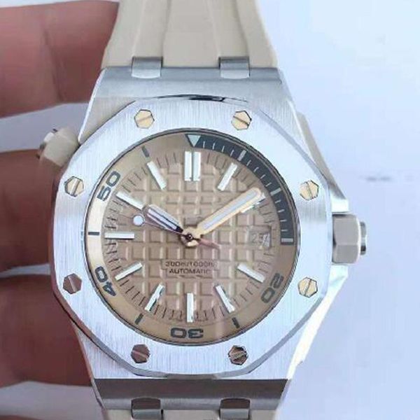 

wristwatches brilliant820305 42mm v8 version 3120 men' lens automatically cal green dial 15710 rubber royal, Slivery;brown