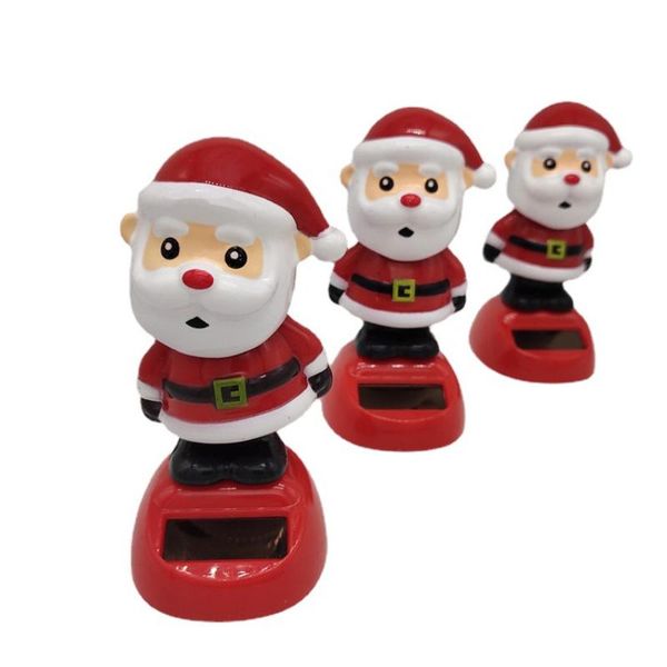 

interior decorations car ornaments santa claus solar power bobbling dancing toy shaking head toys dashboard decor auto christmas decoration