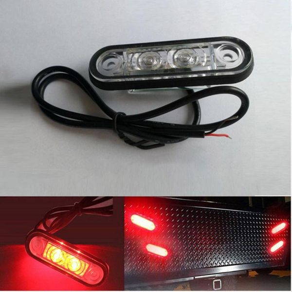 

emergency lights 4pcs red ledside marker car external light waterproof indicator trailer outline, signal, license plate
