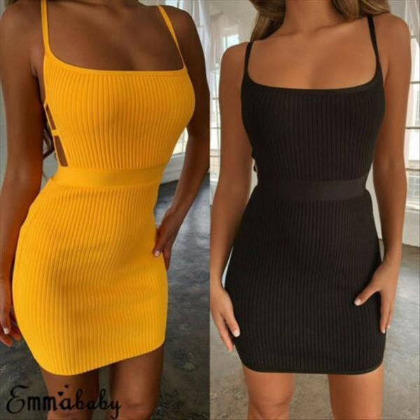 

bodycon sleeveless evening party women dress club wear backless short mini sheath, Black;gray