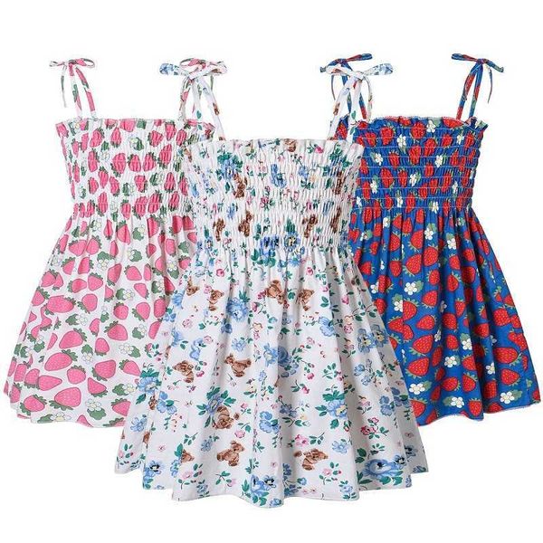 

2 pcs/lot 1-6y baby girls sleeveless daisy flower dresses kids summer princess braces dress children party ball pageant clothes, Red;yellow