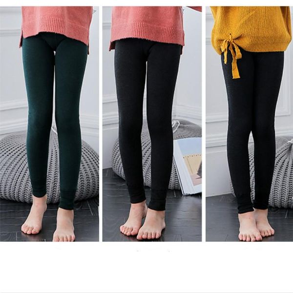 

footies 2021 style winter plus thick velvet girls tights solid slim elastic fashion kids warm pantyhose for girls, #8242, Blue