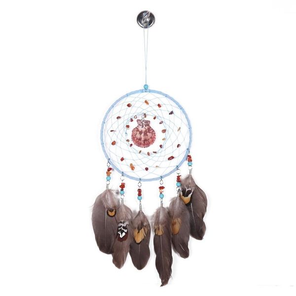 

rings dream catcher handmade feather wall hanging dream-catcher ornament car bedroom home decoration decorative objects & figurines