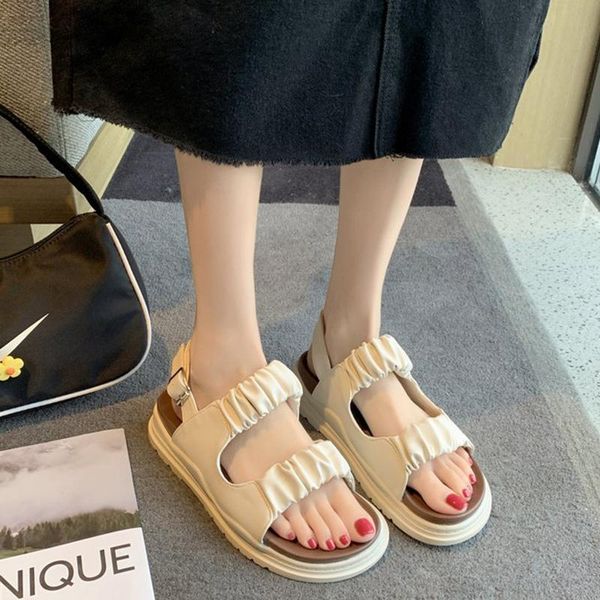 

sandals women summer shoes fashion flat with gladiator slippers flip flops 2021 casual ladies for woman rome slides, Black