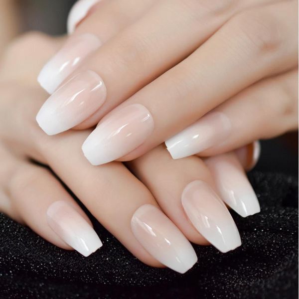 

nail art kits 24pcs/set reusable acrylic fake nails with adhesive sticker glue press on full cover tips extension manicure tool