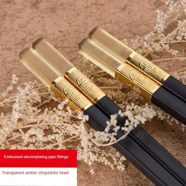 

chopsticks 1 pair of stainless steel metal non-slip household kitchen tool suitable for sushi hash stick cherry blossom