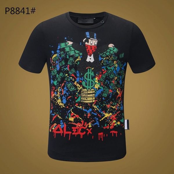 

men's t-shirts fashion bear tee shirt men short sleeve t-shirt pure cotton o-neck street gothic style manche courte, White;black