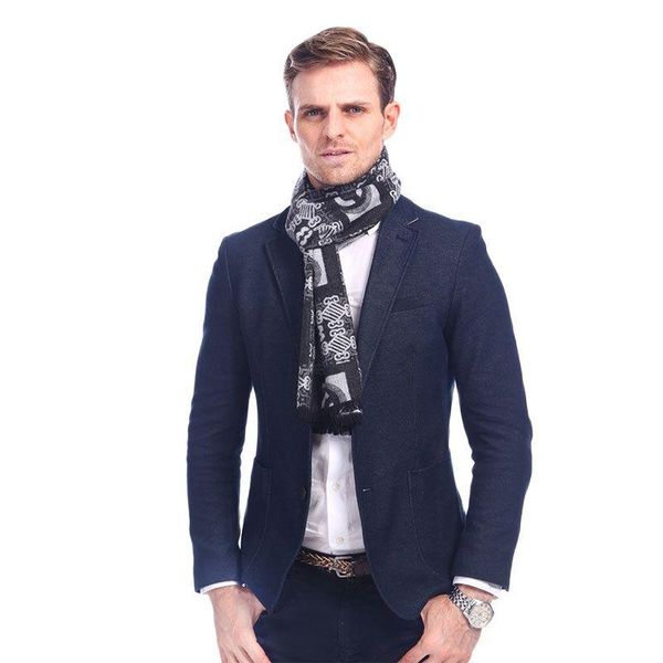 

scarves letter male scarf men winter silk and viscose bandanna spring autumn for a3a18893, Blue;gray