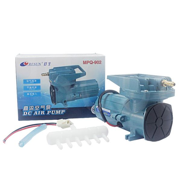 

air pumps & accessories 18w resun mpq-902 aquarium fish tank dc 12v pump portable aquaculture compressor oxygen aerator 38l/min
