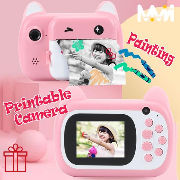 

kids camera 2.4 inch ips children 4k digital printable 24mp hd printing toys painting children's gift cameras