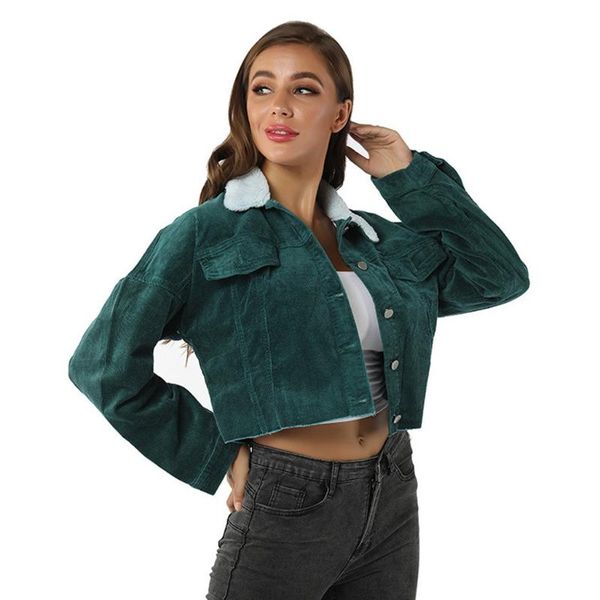 

men's jackets women denim jacket with fur autumn winter warm upset vintage long sleeve loose jeans coat outwear#j30, Black;brown