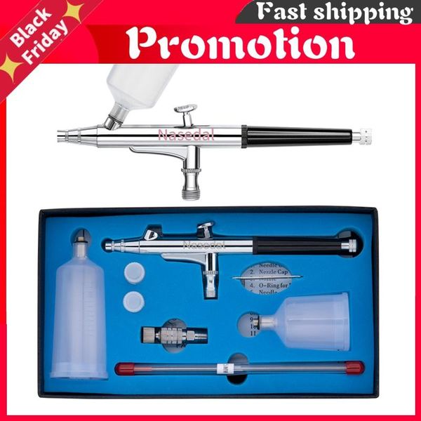 

20cc 40cc airbrush spray gun double action air brush 0.2/0.3/0.5mm fast joint gravity feed cake tattoo nail art car paint professional guns