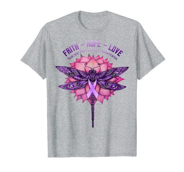 

Butterfly Faith Hope Love Funny Suicide Prevention Awareness T-Shirt, Mainly pictures