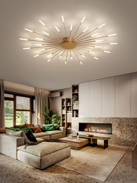 

modern fireworks chandelier living room bedroom household led ceiling lights