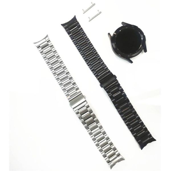 

watch bands solid color watchband suitable for samsung galaxy 4 40 42 44 46mm metal anti-fall shockproof replacement strap, Black;brown