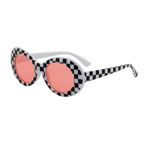 

sunglasses fashion general elliptical mesh grid for men and women, White;black