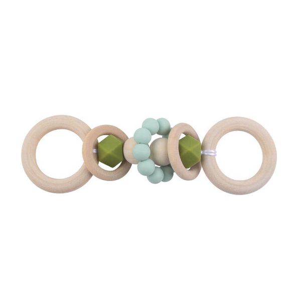 

diy baby pacifiers natural wooden silicone teething beads teether newborn teeth practice toys food grade soother infant feeding kids chew to