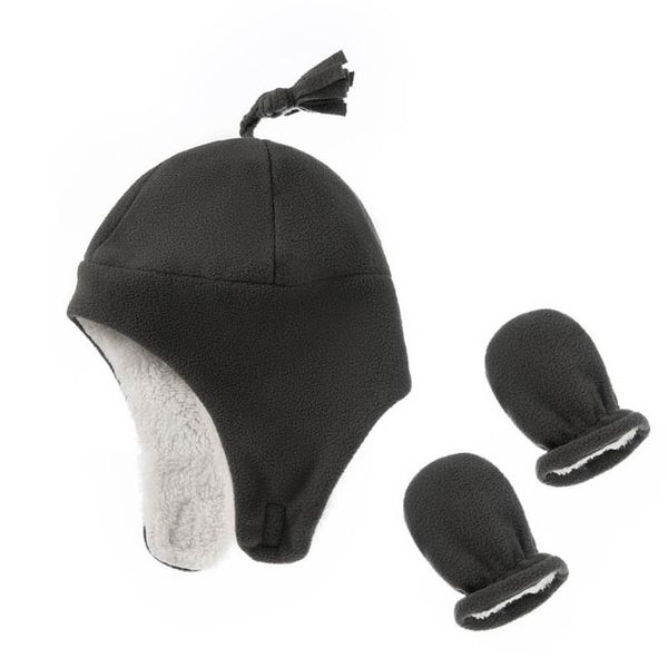 

baby hats newborn caps toddler earmuffs hat girls boys infant cap velvet warm gloves 2pcs set accessories kids wear autumn winter 0-3t b8713, Yellow