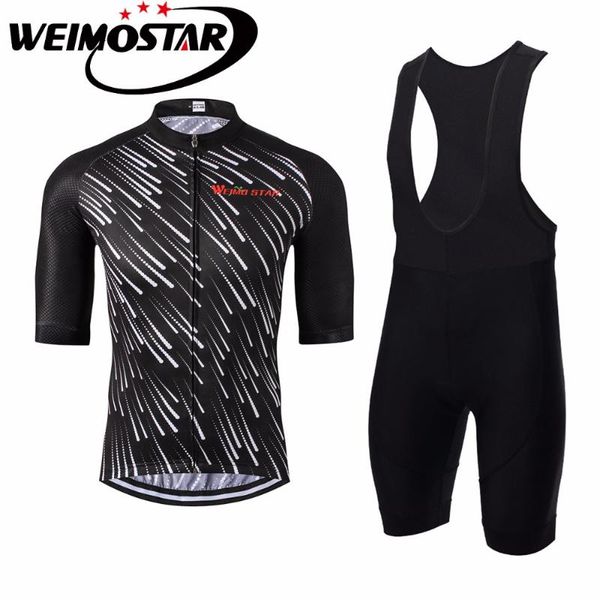 

racing sets 2021 men's cycling jersey summer short sleeve ropa ciclismo mtb black bike team anti-sweat quick dry bicycle clothing set, Black;blue