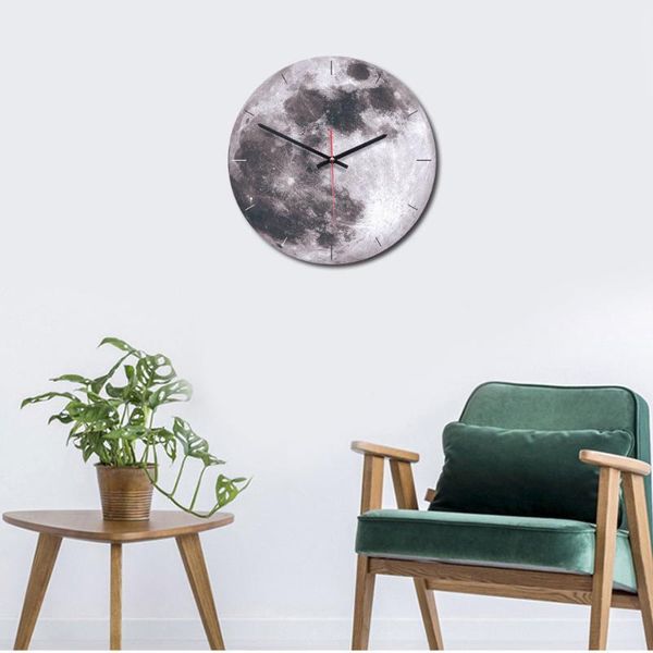 

wall clocks home moon creative clock living room wooden decoration black hole