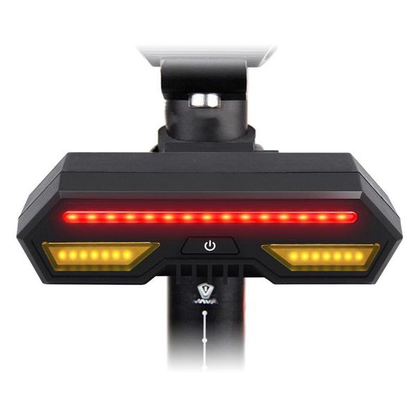 

bike lights houkiper intelligent wireless remote control bicycle taillights mountain turn signal light usb charging led taillight