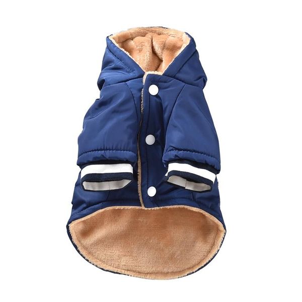 

dog apparel pet winter cotton coat for dogs windproof puppy warm thickening costume color patched accessories with cashmere liner