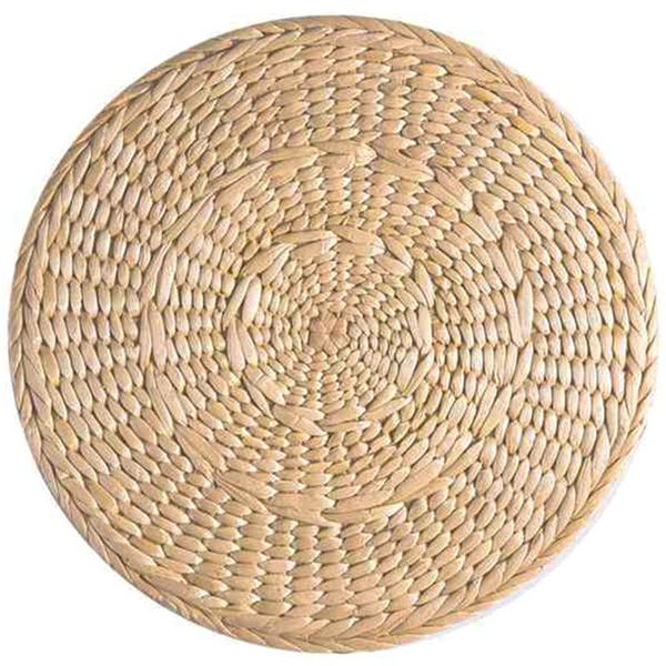 

pcs natural weave placemats round braided rattan tablemats for coasters, pots, pans & teapots,natural wooden heat resistant ma mats pads