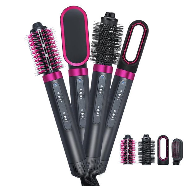 

professional 4 in 1 hair dryer brush straightener salon beauty devices hairstyling blow curling iron styler tool electric brushes