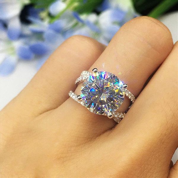 

wedding rings huitan exquisite cross twine for women round cu zirconia brilliant bridal party finger-ring fashion jewelry, Slivery;golden