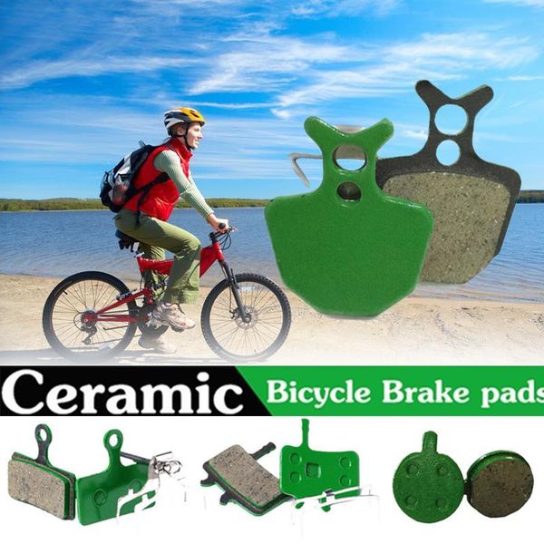 

bike brakes resin brake pads practical durable green 2pcs ceramic outdoors riding accessories mountain bicycle cycling