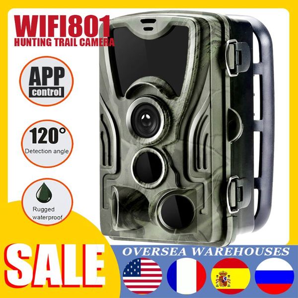 

hunting cameras trail camera infrared mini portable 4k hd bluetooth camcorder night vision waterproof for outdoor wildlife game wifi801
