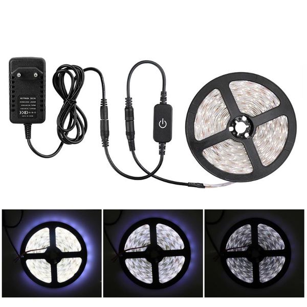 

touch sensor dimming led strip with dc 12v power supply ip65 waterproof flexible light smd 2835 60leds/m 1m 2m 3m 5m strips