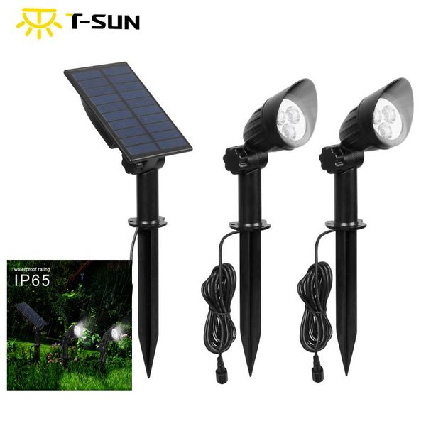 

solar lamps t-sun outdoor ip65 waterproof safe split spotlight widely used in lawn/courtyard and wall lights modern hat-shaped lamp
