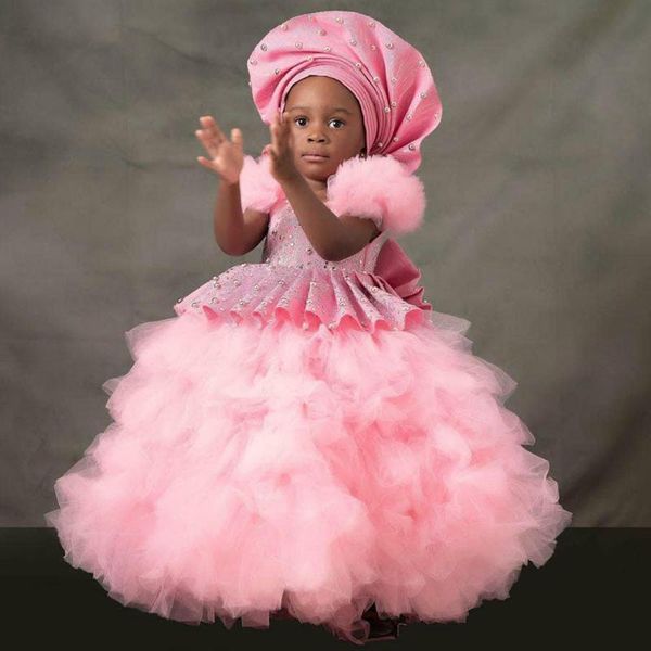 

girl's dresses sweetheart flower girl ball gown tiers little wedding communion pageant gowns, Red;yellow