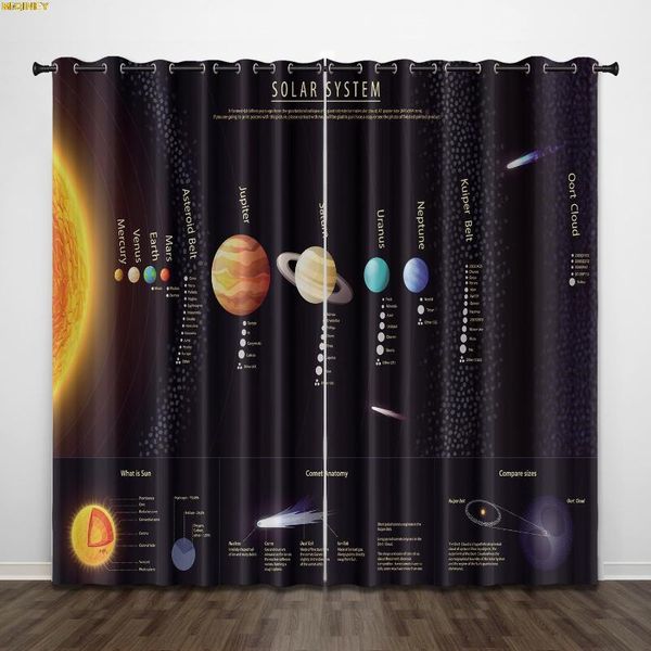 

curtain & drapes miqiney outer space galaxy 3d printing blackout home decoration for kids adults bedroom livingroom decor