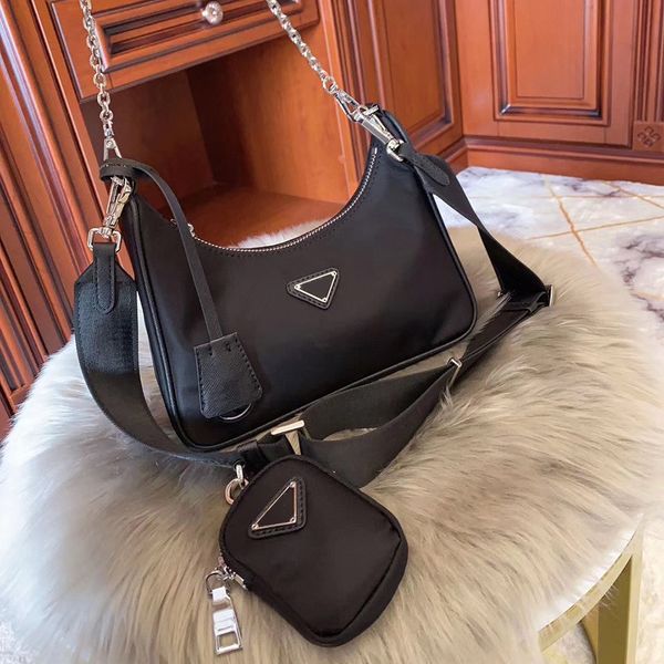 

luxury designers shoulder crossbady bags with purse women waist bag chest pack lady tote chains handbags purse nylon material waterproof und