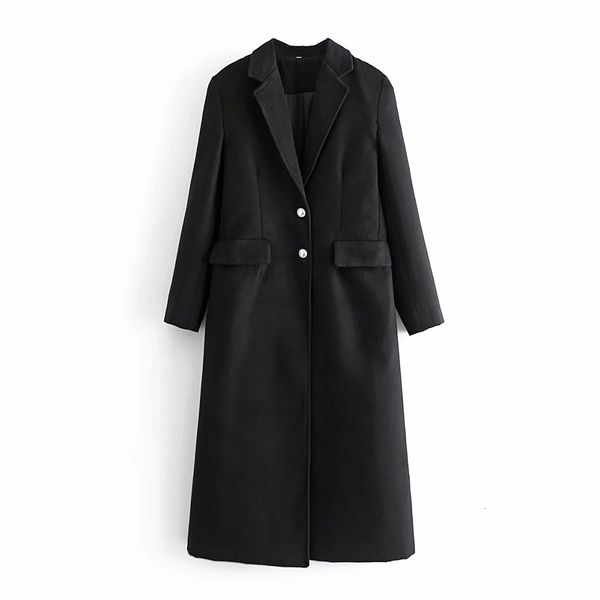 

women's wool & blends xikom female black winter wool streetwear vintage woman's jacket thin pockets lady heat outerwear 9qnf