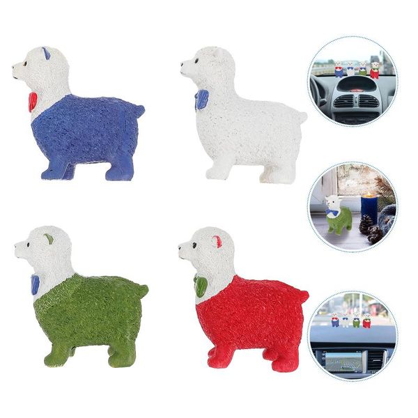 

Decorations 4 Pcs Lamb Adornment Desktop Lovely Sheep Decoration Simulation Model