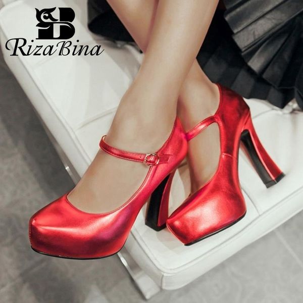 

dress shoes rizabina pointed toe women pumps fashion solid color daily ankle buckle party wedding female footwear size 32-43, Black