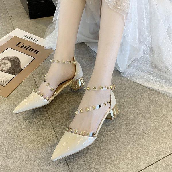 

dress shoes female fashion with instagram 2021 spring/summer pointy temperament high heel women sandals, Black