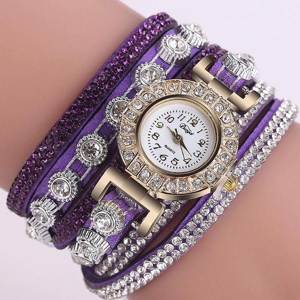 

wristwatches montre femme women fashion casual analog quartz rhinestone watch bracelet relojes para mujer, Slivery;brown
