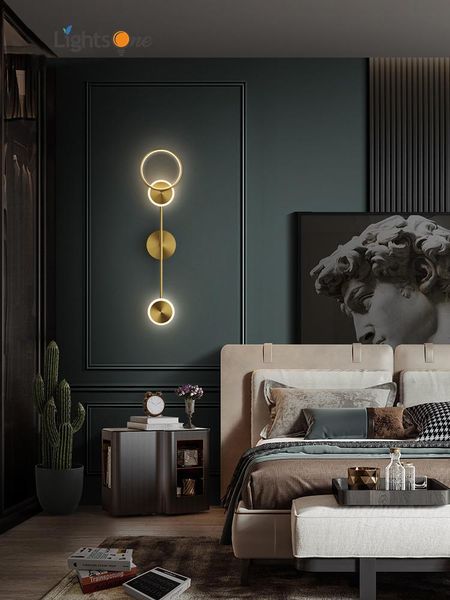 

wall lamp copper bedroom bedside nordic living room creative simple aisle