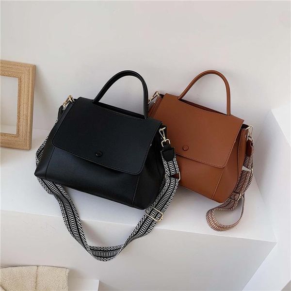 

evening bags fashion simply pu leather crossbody for women 2021 solid color shoulder messenger bag lady chain travel small handbags