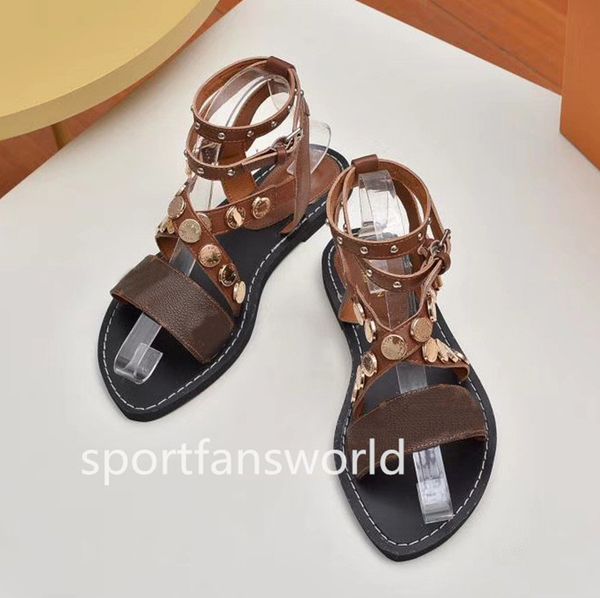 

2021 striking gladiator sandal classic popular leather sandal slippers, Black
