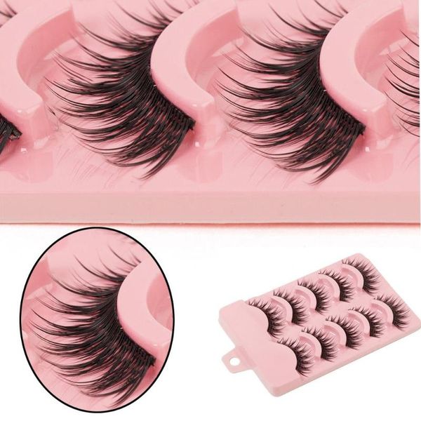 

pairs beauty long thick cross makeup tool eye lashes extension false fake eyelashes