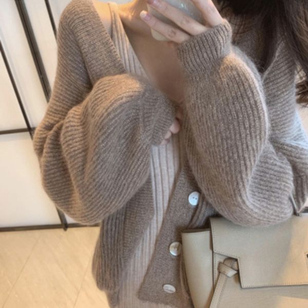 

women's sweaters zawfl novo cardigan feminino venda quente sÃ³lido Ãºnico breasted camisola de malha solto chique charme das mulheres s o, White;black