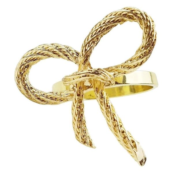 

pcs/lot golden napkin ring butterfly bow tie buckle el restaurant 69hc rings