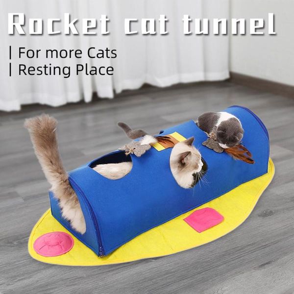 

cat toys toy tunnel foldable fish multifunctional nest pet bed